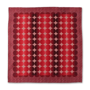 red spot printed silk pocket square